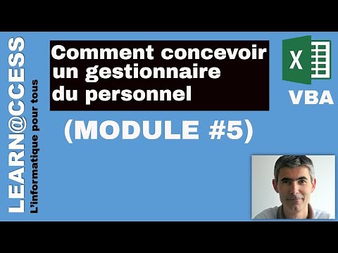 VBA - Concevoir un Gestionnaire Personnel (Module N°5)