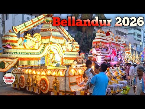 Bellandur Pallaki & Karaga Utsava 2026 | 25 Grand Pallaki's | Tamate Beats | Huge Crowd | TempleCrew
