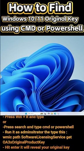 How to find Windows 10/11 Original Product Key #tech #windows #windows11 # hack #tipsandtricks