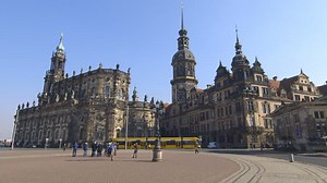 Dresden - March 2015. Cathedral of the Holy Trinity Aka Hofkirche Kathedrale Sanctissimae Trinitatis in Dresden Germany Stock Video - Video of europe, german: 238519731