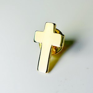 Gold Cross Lapel Pin 1" - Etsy
