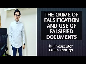 Falsification and use of falsified documents (Articles 170 to 172 of the Revised Penal Code)