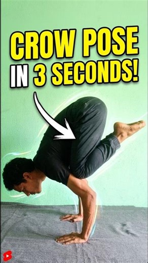 Master Crow Pose in 3 Seconds! 💪🧘‍♂️ | Build Balance & Strength Fast #handstan