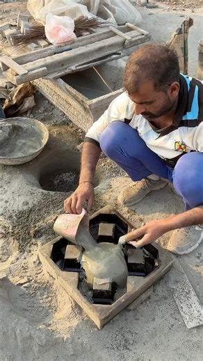 How Hollow Concrete Tuff Tiles Are Made | Grass Paver Block Casting