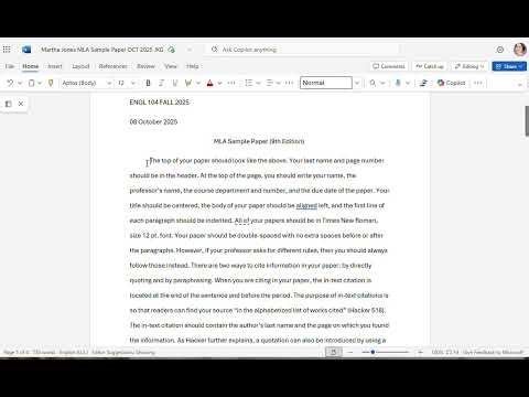 Basic Rules for MLA Formatting