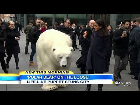 Realistic Polar Bear Puppet Walks Streets of London1:41