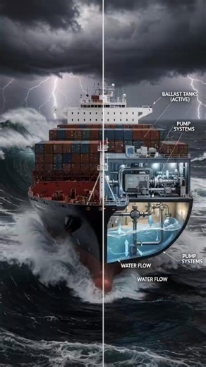 Storm లో ships ఎలా control అవుతాయి? Ballast Tanks working పూర్తిగా అర్థం చేసుకోండి #BallastTanks