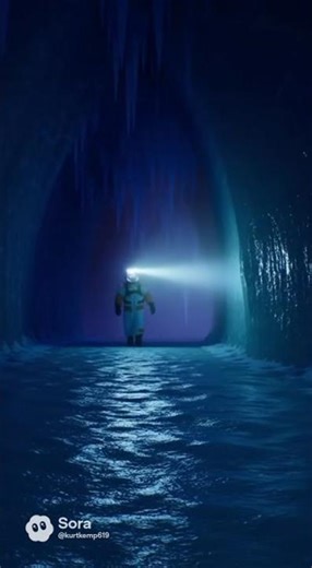 Kurt in an alien ice cave
