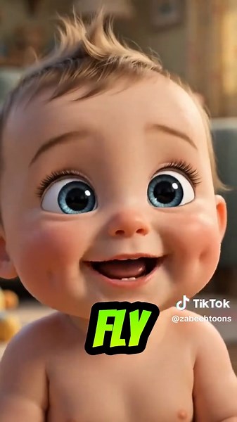 Baby Cartoon Animation with Mother & Kids — 3D Fun for Kids