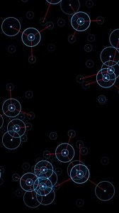 An Abstract Scientific Visualisation Featuring the Complex Shapes of Atomic Orbitals is present