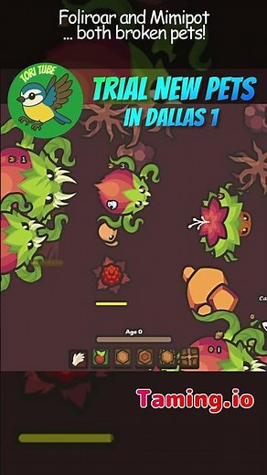 [taming.io] trial new update pets - Foliroar & Mimipot - #shorts
