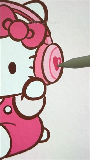 Hello kitty drawing and coloring🎀#coloring #drawing #satisfying #asmr #painting #art #cute