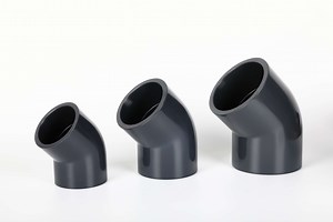 [Hot Item] Water Supply DIN Pn16 High Pressure PVC UPVC Elbow 45 Pipe Fitting with Socket Threaded End