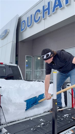 Ford tailgate step…. your VIP access to snow removal! #welcometoalberta #snowfall #BuiltFordTough | Ducharme Motors