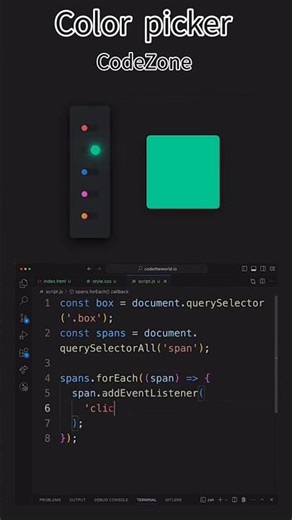 Build a Color Picker Tool in 30 Seconds! 💻✨#CodingShorts #CodeZone #Java #Python #JavaScript
