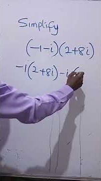 Fast Trick to Multiply Complex Numbers | (-1 - i)(2 + 8i) Explained