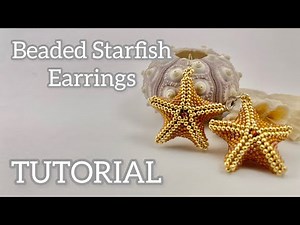 3D Beaded Starfish Earrings