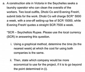 A construction site in Victoria, Seychelles is considering two ... | Filo