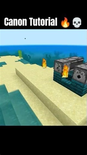 Fire Charge 🔥 Canon Tutorial Minecraft #minecraft #shorts #gaming