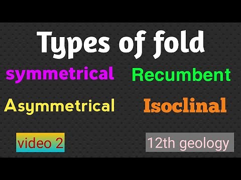 Types of fold || Symmetrical , Asymmetrical , Recumbent , Isoclinal || structural geology