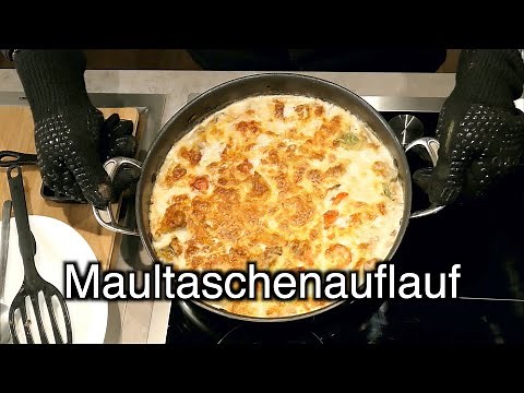 Maultaschenauflauf mit Käse überbacken - einfach und gut für die Seele