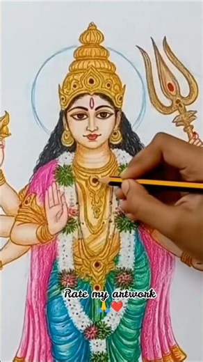 jai mata di drawing #art #effect #shorts