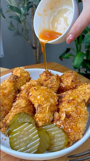 Crispy Chicken Tenders with Hot Honey