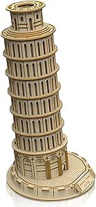 3D Wooden Puzzle for Adults, Italy Leaning Tower of Pisa Wood Architecture Model, DIY Mechanical Building Kit Craft Hobbies Toy, Birthday Festival Gift for Women Men, Home Decor, 151 PCS