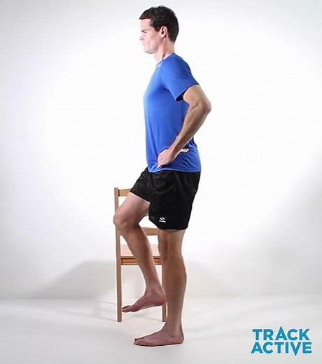 Supported single leg squat