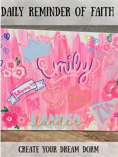 Personalized Christian Dorm Canvas | Hand-painted Bible Verse Wall Art - Etsy