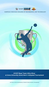 We are thrilled to announce that the KVCET boys' volleyball team has proudly secured the silver Medal at the Anna University Zonal volleyball Men's Tournament, held right here at our KVCET campus! Keep up the great work! #annauniversityzonalturnament #volleyballtournament #kvcet #kveg #chengalpattu #annauniversityzonals2024 | Karpaga Vinayaga College of Engineering and Technology | Facebook