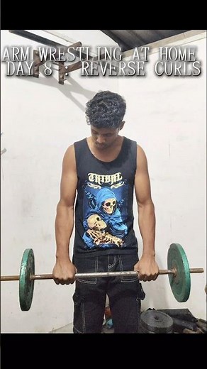 ARM WRESTLING AT HOME 💪 | Day 8: Reverse Curls | Forearm Power 🔥| #shorts