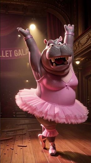 This is why Hippo shouldn't do Ballet... 🩰🦛 #EpicFail #DerpBloop#FunnyAnimals #AnimalFails