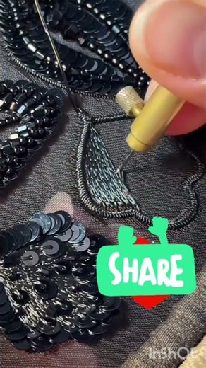 ⭐ Easy Aari Work Design for Beginners #trending #art #viralvideo #youtubeshorts