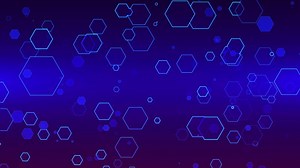 Download Abstract digital background with sci-fi hexagons for presentations, digital science background 4K animation, seamless loop for free