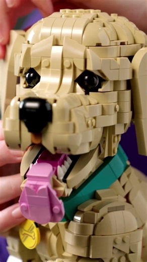 New LEGO Golden Retriever revealed! #legoleaks #legonews #lego #legodog #goldenretriever #legoicons