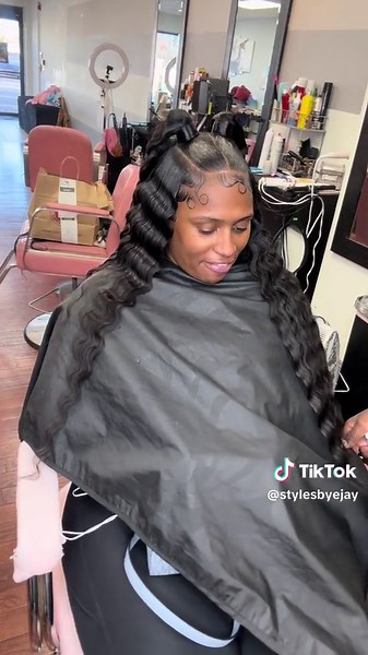 Stylish Half-Up Half-Down Hairstyle with Two Ponytails