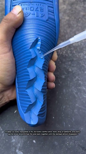 Can You Repair a Cut Shoe Sole Like This? | Satisfying Shoe Repair