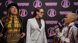 1K views · 38 reactions | Sibley Scoles gets an interview with The Classmaster and Samantha Smart before their title defense against Princess Aussie. But what starts as a formal Q&A turns HEATED real fast! Watch out, Sibley!  | WOW Superheroes | Facebook