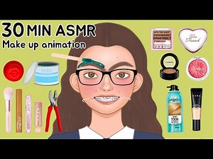 ASMR NO BGM ver. Makeup Animation Collection | Nerd Student, Black, Rabbit Teeth, Acne, TRUE BEAUTY