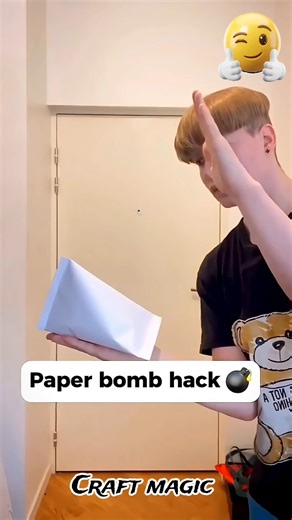 easy paper popper 💥 loud sound trick in seconds | fun origami hack |