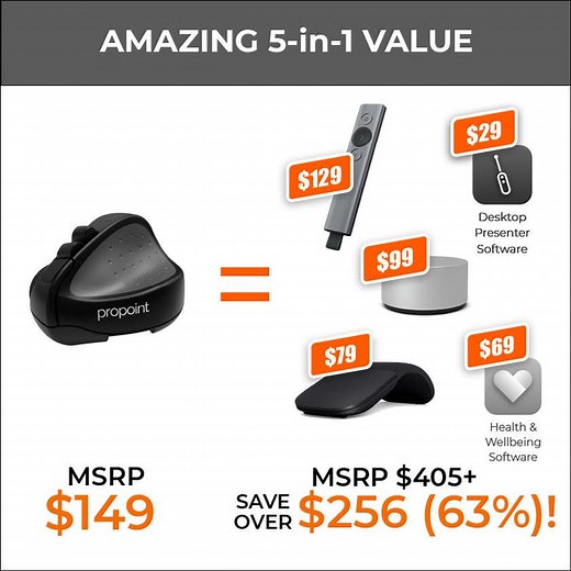 Swiftpoint ProPoint: Ergonomic Wireless Mouse and Presentation Clicker