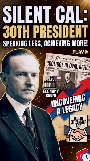 The Life of Calvin Coolidge: America's 30th #shorts #USPresident RoaringTwenties #AmericanHistory