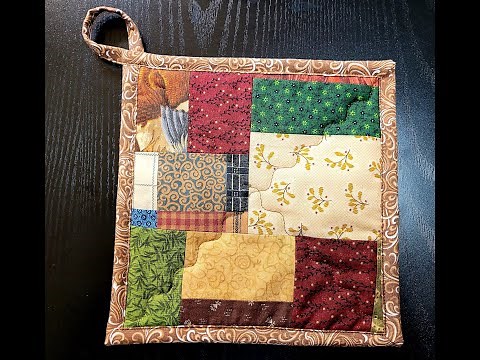 Scrappy Potholders with Hanging Loop