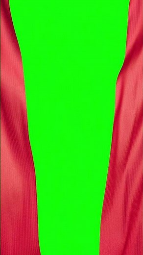 Curtain opening green screen