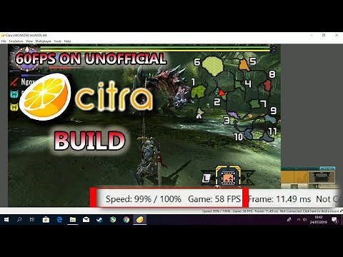 MHXX 60fps ON UNOFFICIAL CITRA BUILD?! | MHXX Glavenus Gameplay