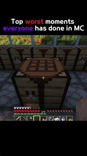 The Misclick... 😭 Minecraft oops moment