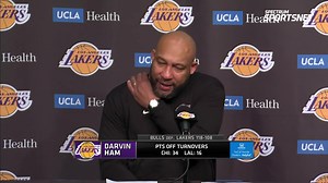 Darvin Ham credits the bulls, talks about the rotation, and LeBron's return. 📺 | Spectrum SportsNet