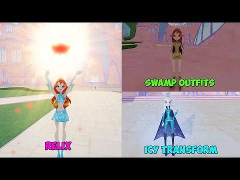 Glam Magic Power - Believix Spoiler + Bloom Relix And Icy Transformation and Black Swamp Outfits