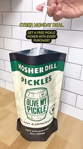 7K views · 61 reactions | No more pickle dilemmas! Get your FREE pickle picker with every purchase for Cyber Monday and take your snack game to the next level 﫨​ PLUS, buy more ferments, get more FREE! For every 3 items you purchase, get any 1 item FREE of your choice!​ Hurry, before this deal ends tonight ⏳ https://www.olivemypickle.com/ | Olive My Pickle | Facebook